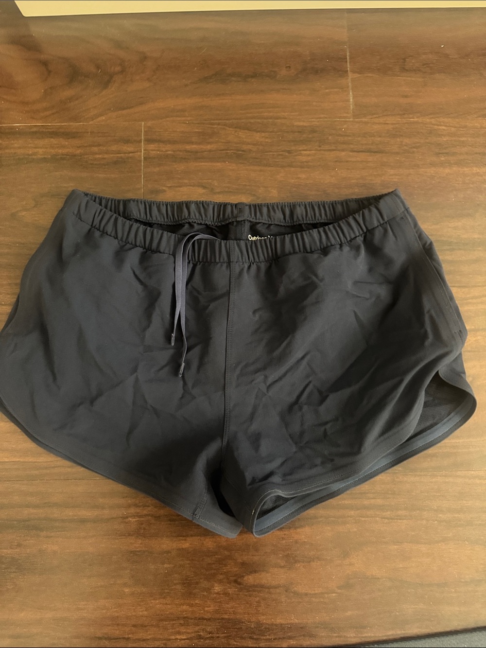 Outdoor Voices Navy Blue Athletic Shorts with Drawstring